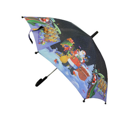 Świąteczny wzór J Kształt Uchwyt 19 &quot;* 8K Kompaktowy parasol dla dzieci