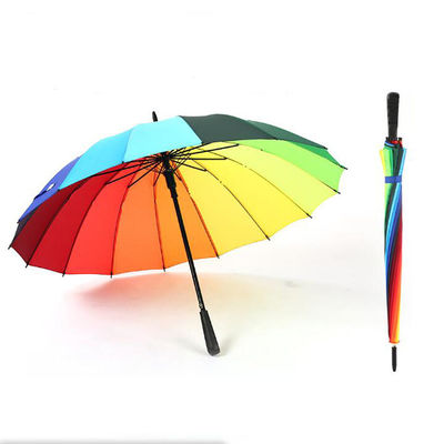 BSCI Straight Handle Rainbow 25 &quot;* 16k Automatycznie otwierany parasol