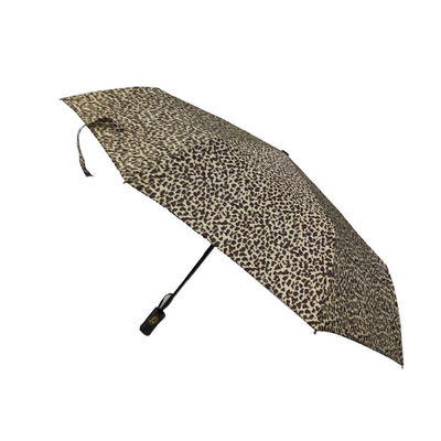 Długość 28 cm Lekki parasol podróżny w panterkę