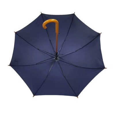 Półautomatyczny drewniany uchwyt Prosty, mocny wiatroszczelny parasol