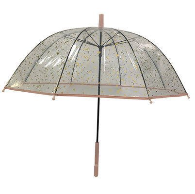 Promocyjny przezroczysty automatyczny parasol POE kopułkowy do sprzedaży hurtowej