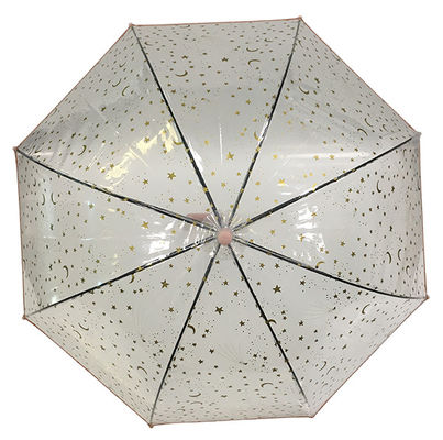 Promocyjny przezroczysty automatyczny parasol POE kopułkowy do sprzedaży hurtowej