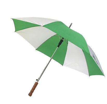 Półautomatyczny parasol z drewnianą rączką Pongee 23 '' * 8K