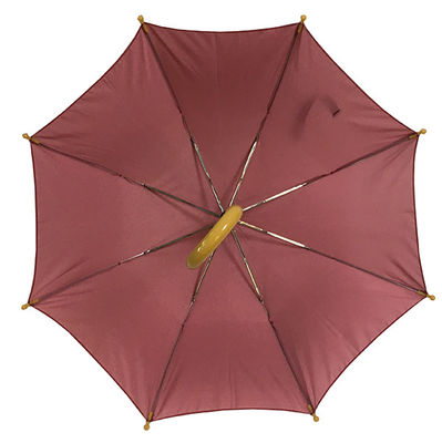 Plastikowy, zakrzywiony uchwyt Kompaktowy parasol z poliestru 190T dla dzieci 16 '' * 8K