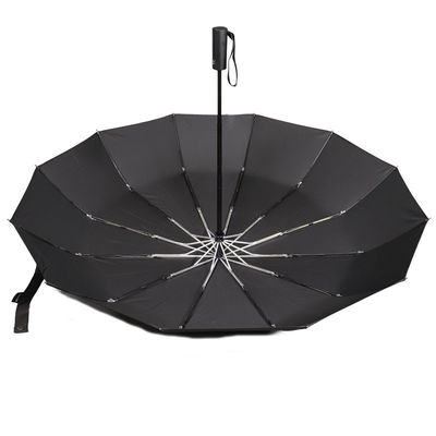 12 paneli Business Pongee Cover Trzy składany parasol automatyczny