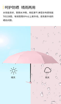 Mała kapsułka o średnicy 96 cm 5 składany parasol 8 paneli Anti UV Ultra Light