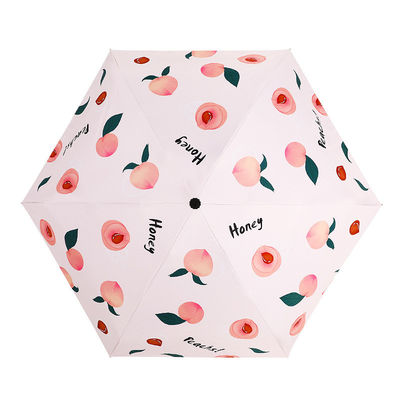 Nadruki owocowe UV Anti 5 Składany parasol kieszonkowy Ultra lekka mini kapsuła
