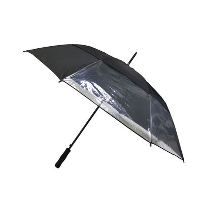 Auto Open Pongee 190T Wiatroszczelne parasole golfowe z przezroczystym panelem