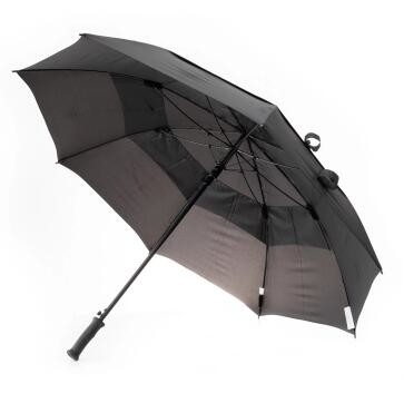 RPET Pongee Metalowa rama Podwójny parasol golfowy z żebrami z włókna szklanego