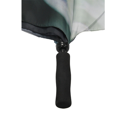 8mm metalowy prosty uchwyt z automatycznym otwieraniem parasola golfowego z nadrukiem cyfrowym