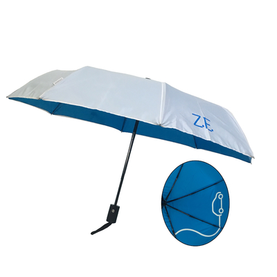 Auto Open Close Dwuwarstwowy kompaktowy składany parasol z podwójnymi żebrami z włókna szklanego