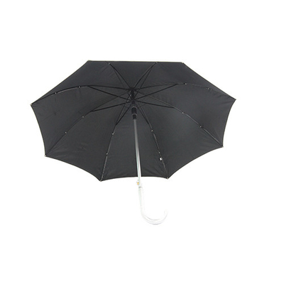 8mm metalowy parasol Pongee z powłoką UV z uchwytem J