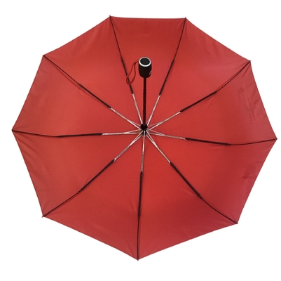 9 żeber z włókna szklanego Trzy składane tkaniny Pongee Kompaktowy parasol przeciwdeszczowy
