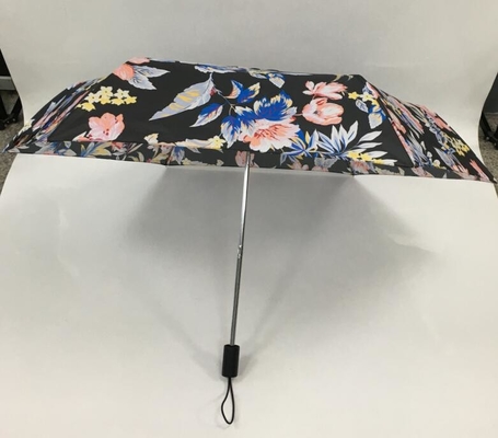 BSCI Drewniany uchwyt Kieszonkowy parasol o średnicy 93 cm z nadrukiem na rolkach