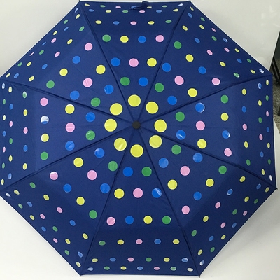 Magiczny druk Składany automatyczny parasol z tkaniny Pongee dla pań
