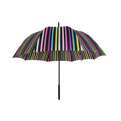 SGS Wiatroodporny, kompaktowy, prosty parasol w paski do podróży