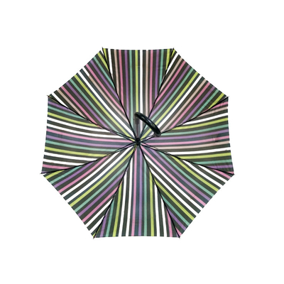 SGS Wiatroodporny, kompaktowy, prosty parasol w paski do podróży