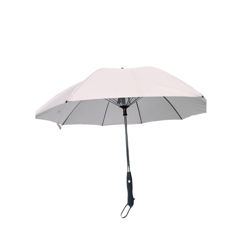 Zastosowany kolor Logo Pongee Outdoor Fan Parasole Stalowe szczotkowanie ramy z włókna szklanego