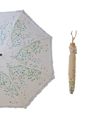 Super lekki 2 składany zwrotny parasol Satyn ramy włókna szklane żebra podręczne otwarte 19 cali 8 paneli
